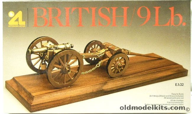 Artesania Latina 1/32 British 9 Lb Cannon - Napoleonic to Crimean Wars Era, 15050 plastic model kit